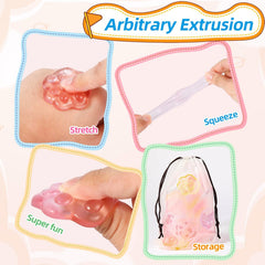 Miaopen 40pcs Mini Kawaii Cat Paw Squishy Toys for Kids, Transparent, Animal Theme, Squishy Toy, Squeeze-Toys, Ages 3+