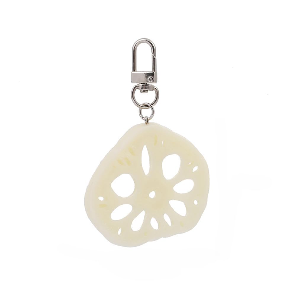 HSYHERE Men Women Creative Interesting Novelty Stylish Mini Simulated Food Fruit Shrimp Keychain Key-ring Pendant