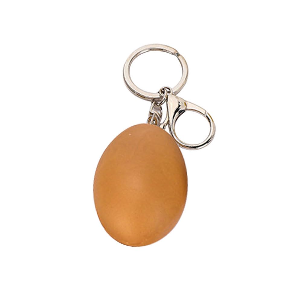 HSYHERE Men Women Creative Interesting Novelty Stylish Mini Simulated Food Orange Shrimp Keychain Key-ring Pendant
