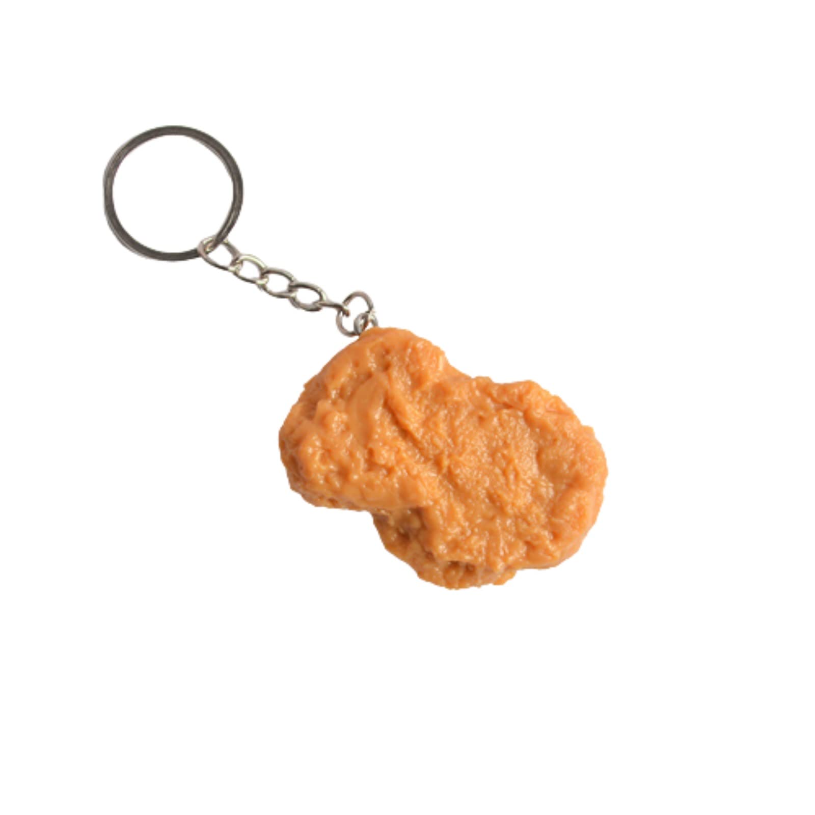 Imitation Food Keychain Fried Chicken Leg Nuggets Wing Keychain for Handbag Purse Car Accessories
