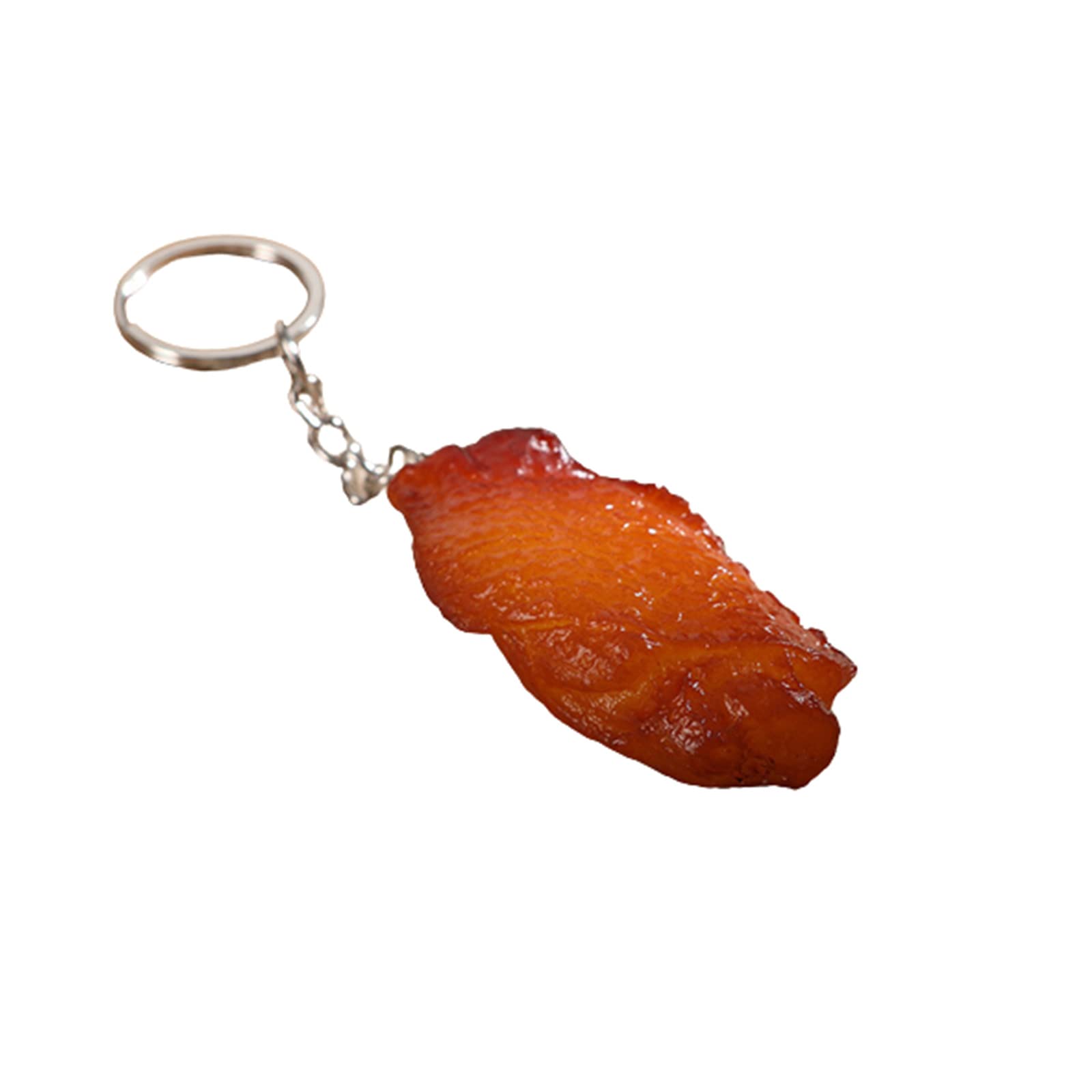 Imitation Food Keychain Fried Chicken Leg Nuggets Wing Keychain for Handbag Purse Car Accessories