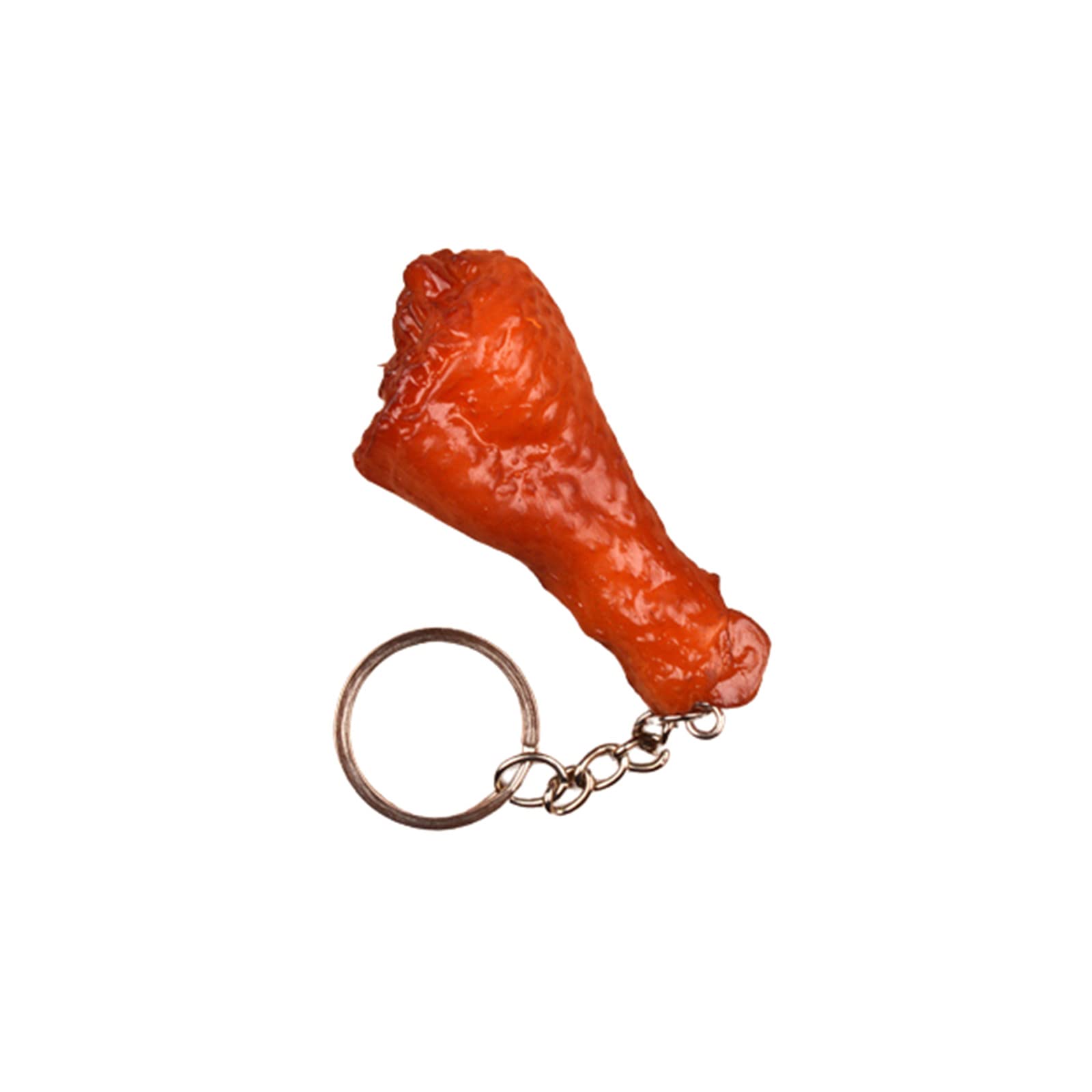 Imitation Food Keychain Fried Chicken Leg Nuggets Wing Keychain for Handbag Purse Car Accessories