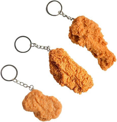 Fuqimanman2020 Imitation Food Keychain Fried Chicken Leg Chicken Wing Chicken Nugget Keychain Accessories