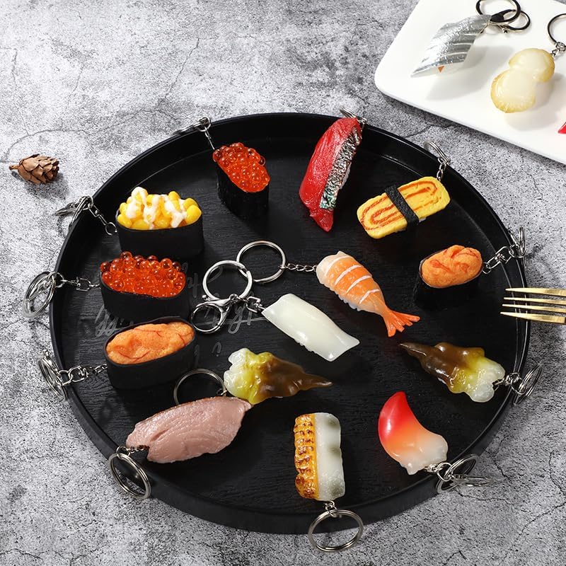 HSYHERE Men Women Creative Interesting Novelty Stylish Mini Simulated Food Fruit Shrimp Keychain Key-ring Pendant
