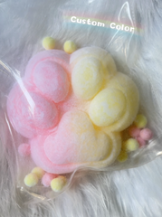 HUGE Kitty Paw Squishy Stress Relief Decompression Toy w/ Flocking